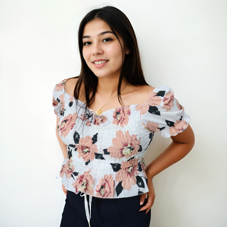 Blusa con estampado Floral Rosadas