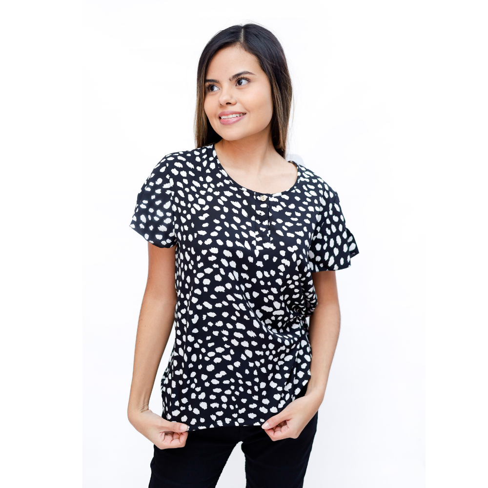 BLUSA ESTAMPADA MANGA CORTA DAMA