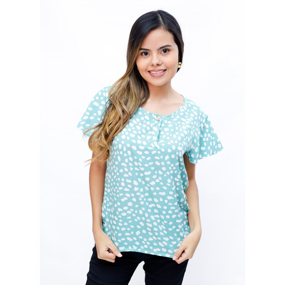 BLUSA ESTAMPADA MANGA CORTA DAMA