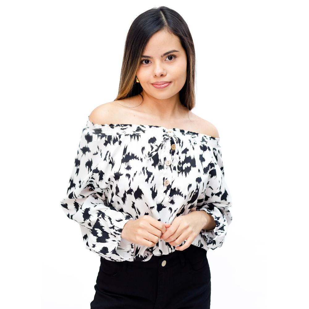 BLUSA ESTAMPADA MANGA LARGA DAMA