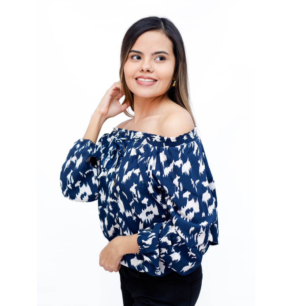 BLUSA ESTAMPADA MANGA LARGA DAMA