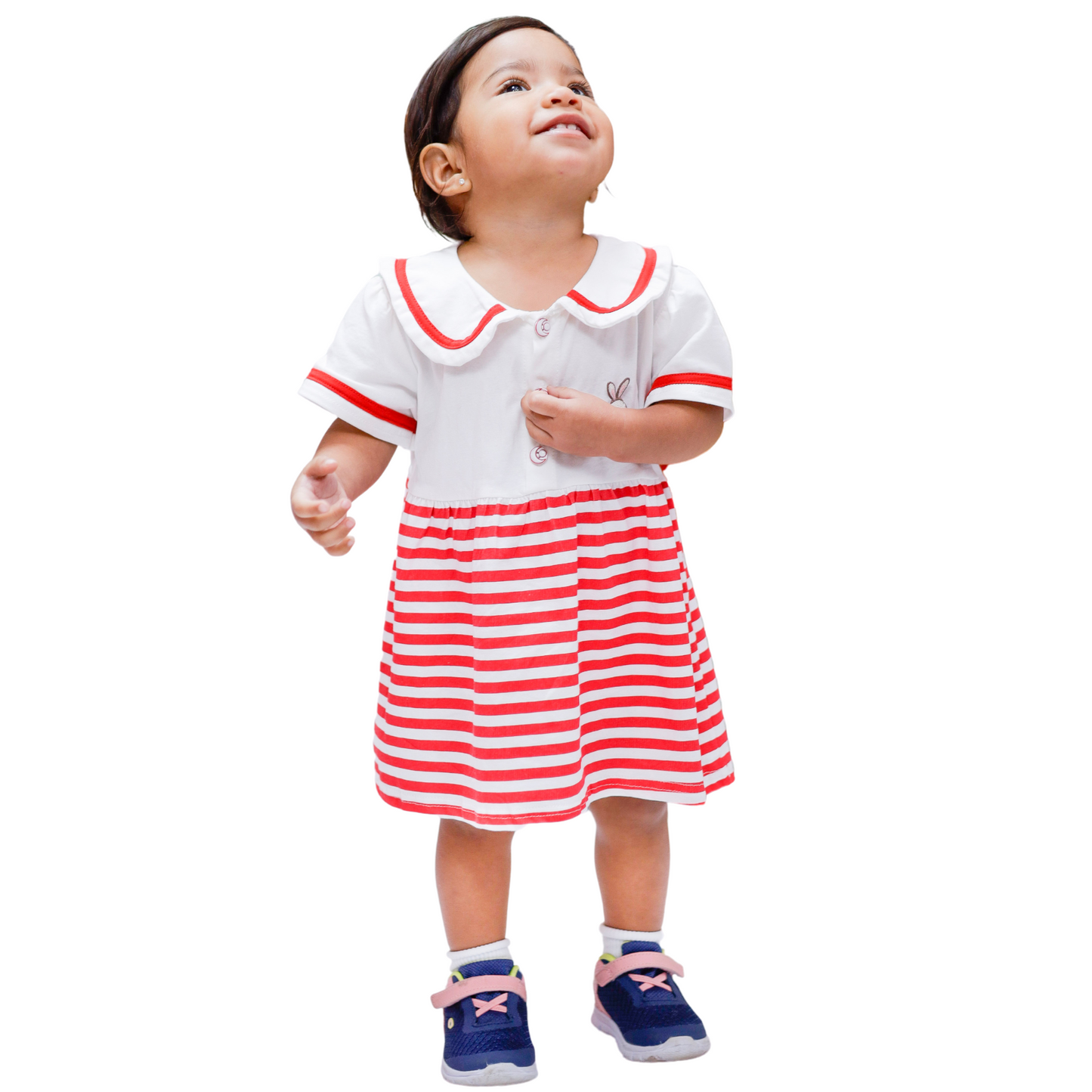 Vestido de rayas para niña