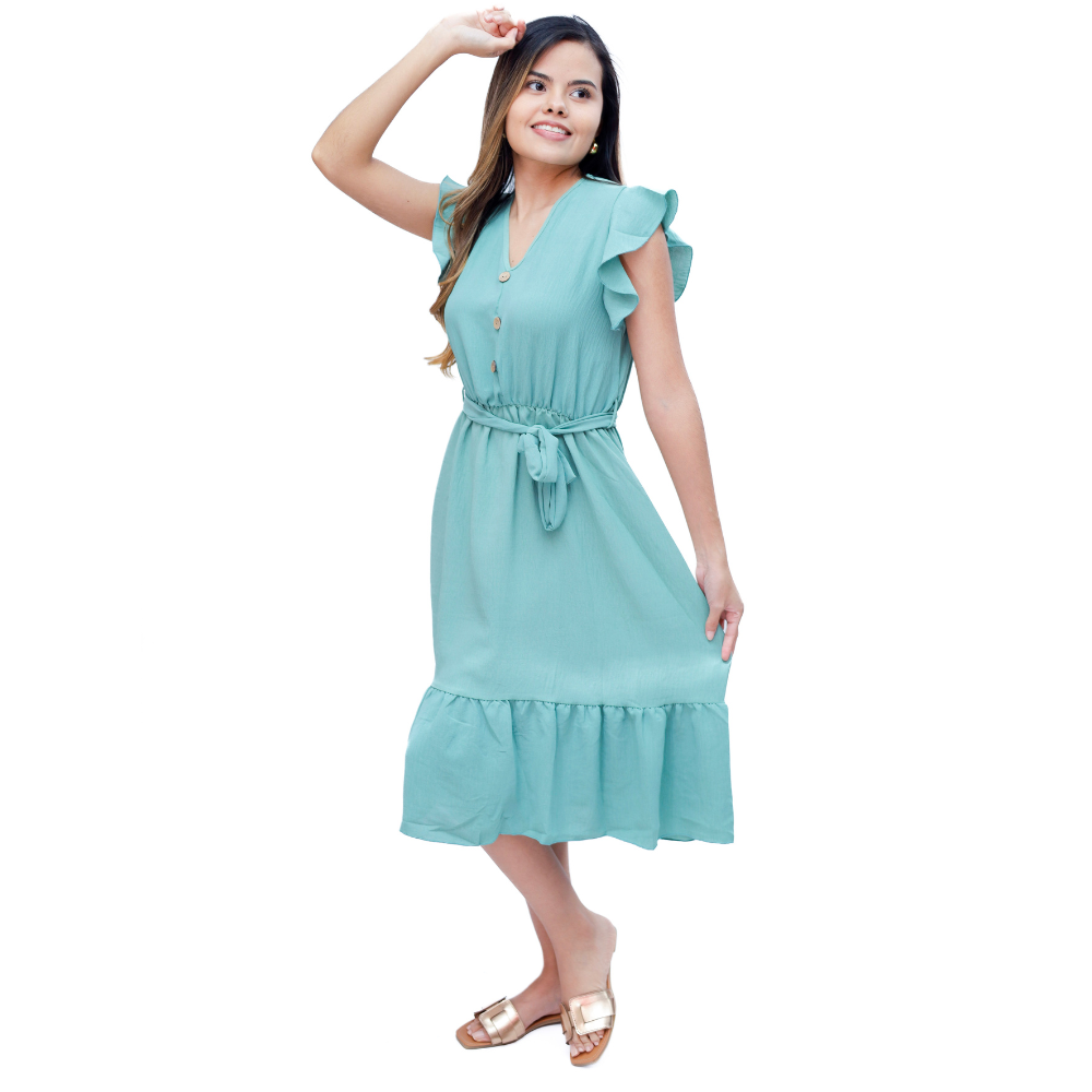 VESTIDO CON REVUELO