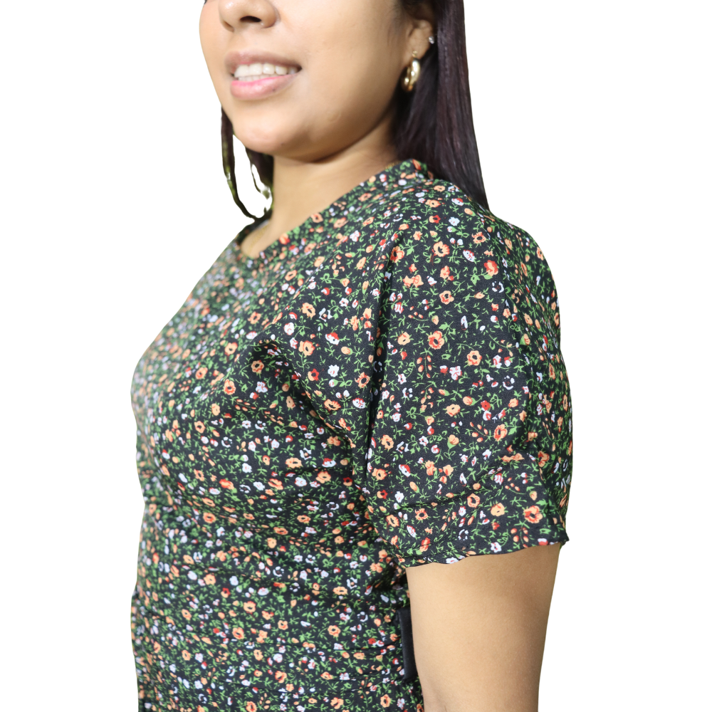Vestido de Dama estampado floral multicolor