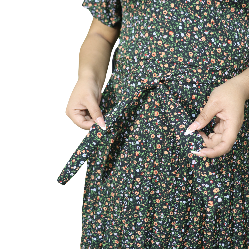 Vestido de Dama estampado floral multicolor