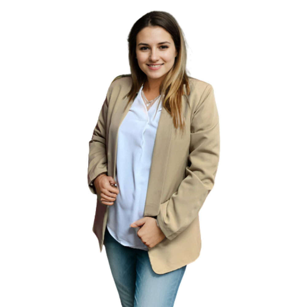 Blazer de Dama con detalle en manga