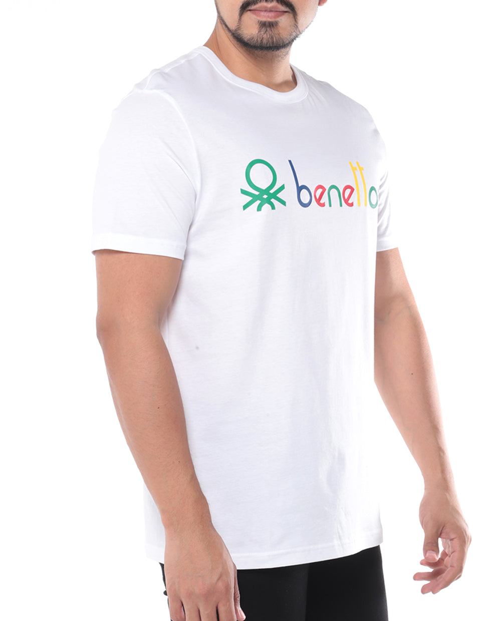 T-shirt de Hombre manga corta con letras Benetton