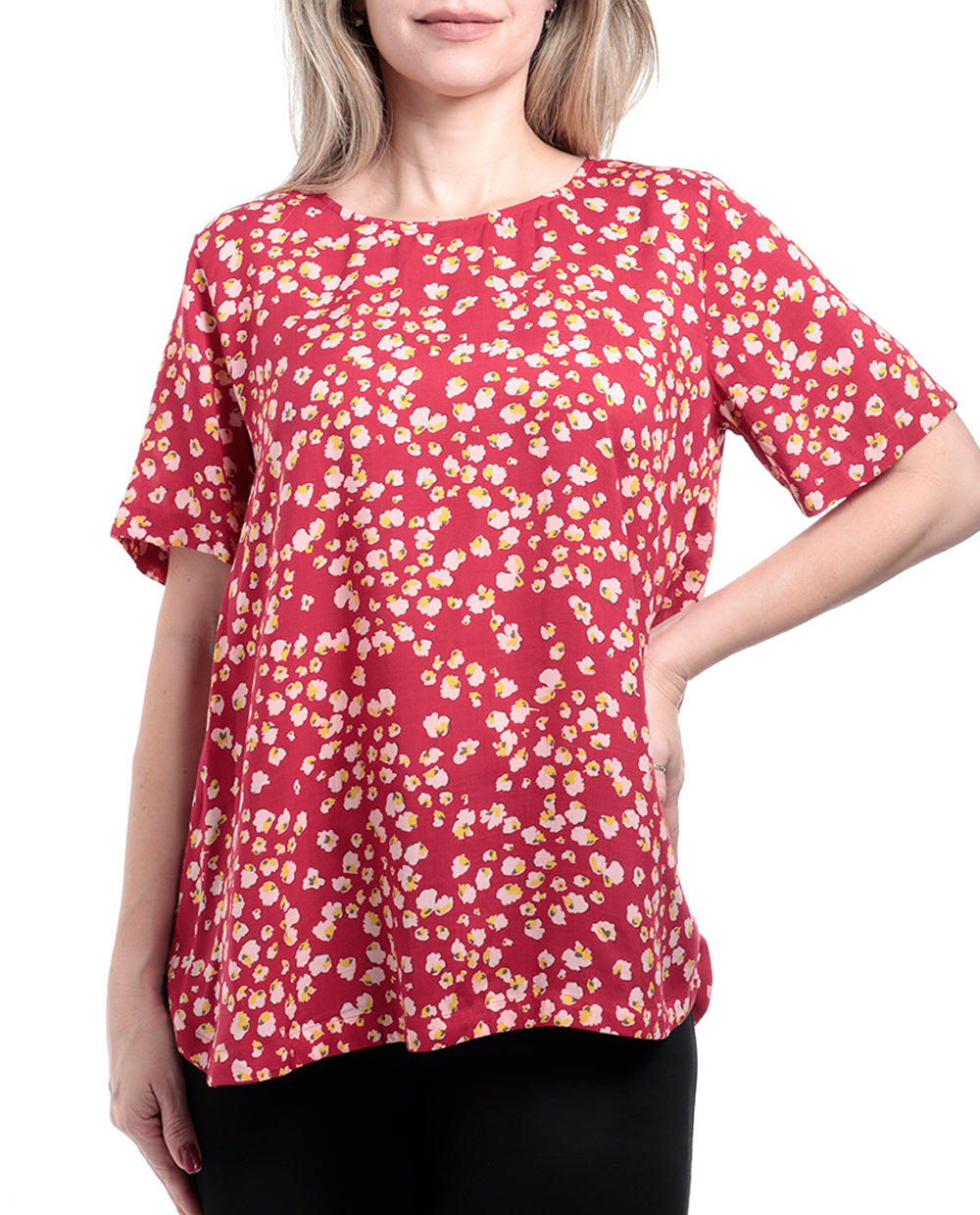 Blusa de Mujer con estampado Floral manga corta