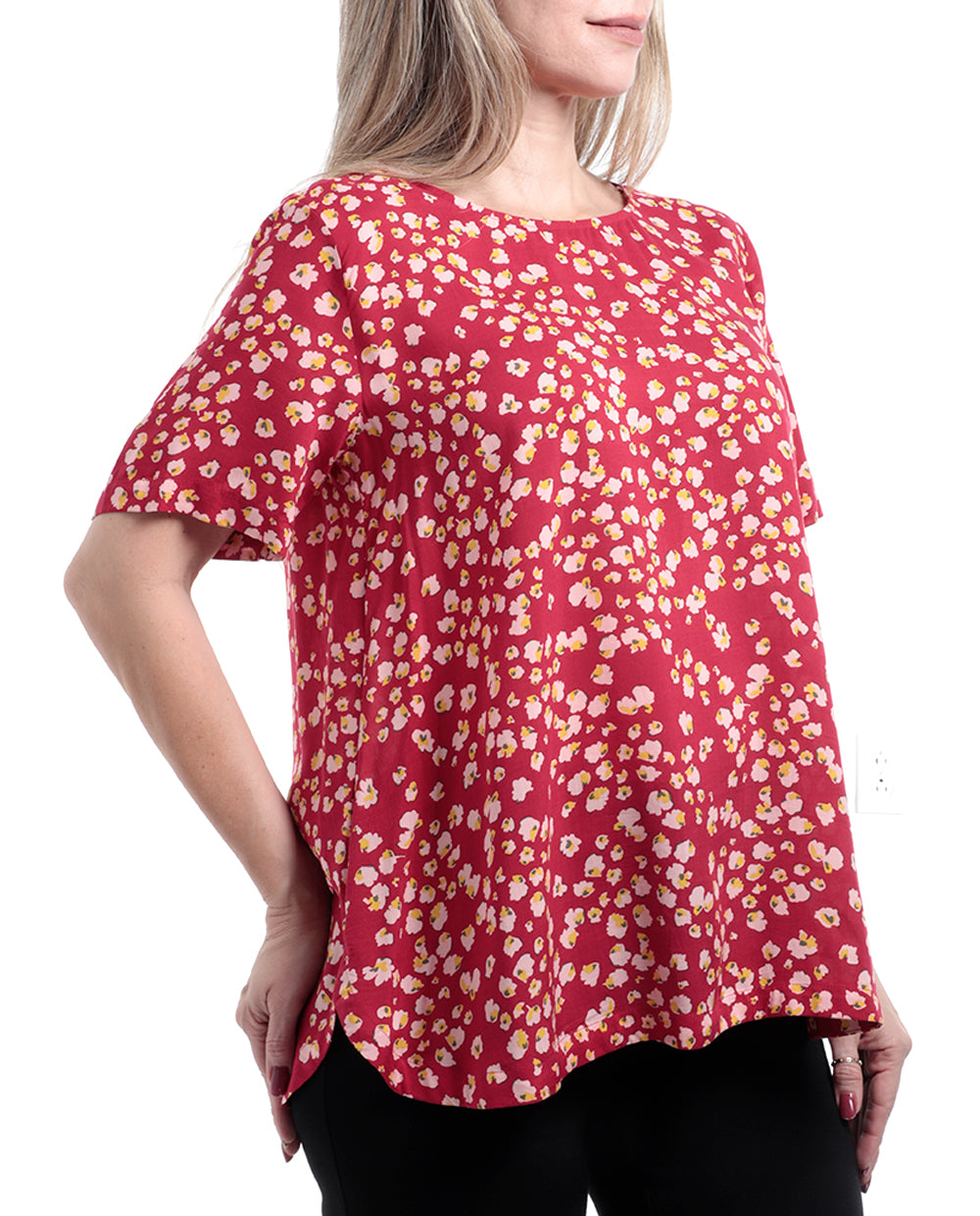 Blusa de Mujer con estampado Floral manga corta