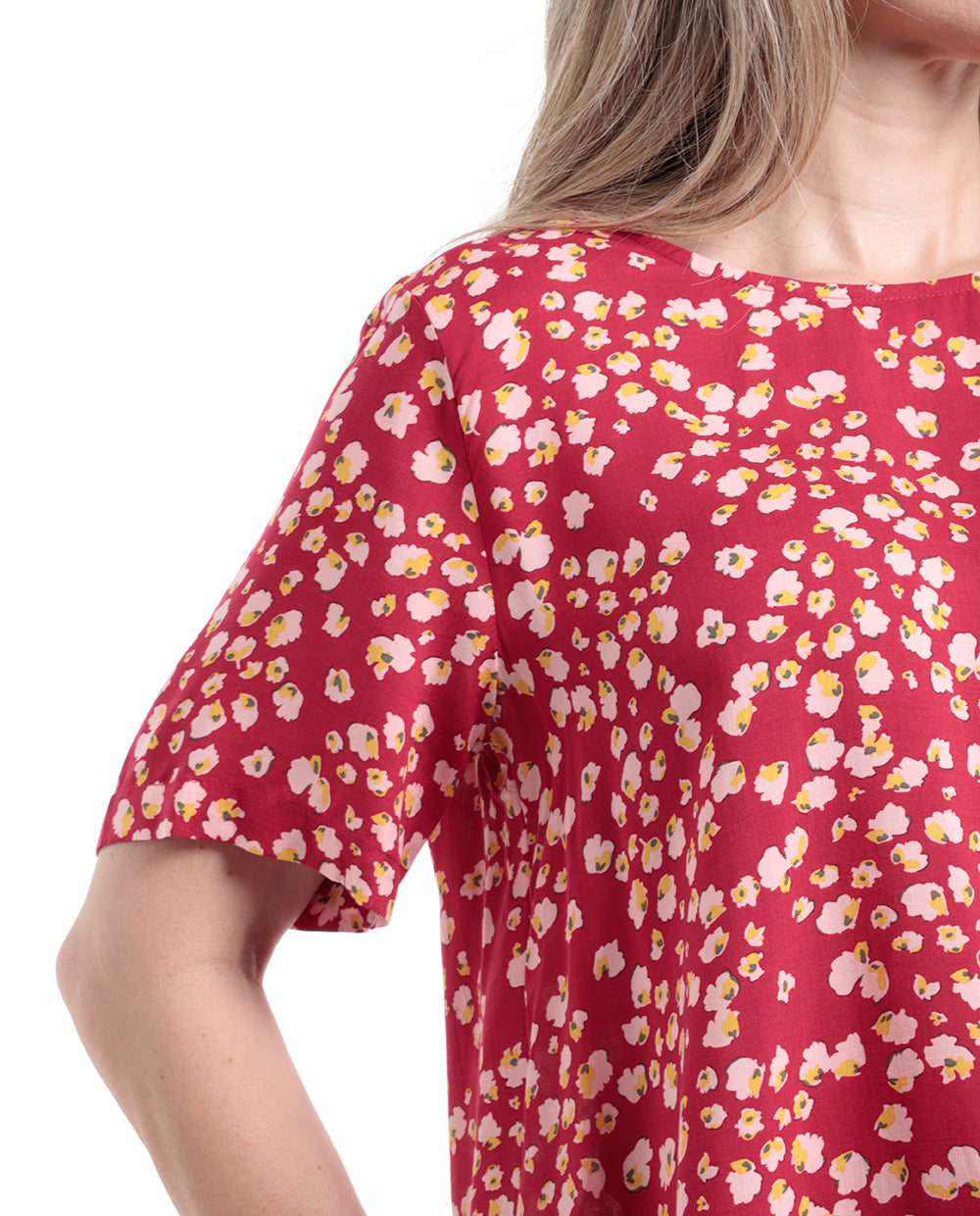Blusa de Mujer con estampado Floral manga corta