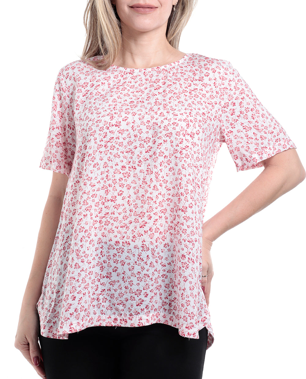 Blusa de Mujer con estampado Floral manga corta