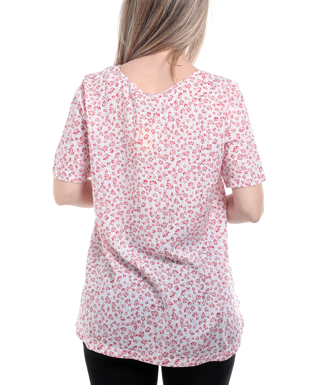 Blusa de Mujer con estampado Floral manga corta