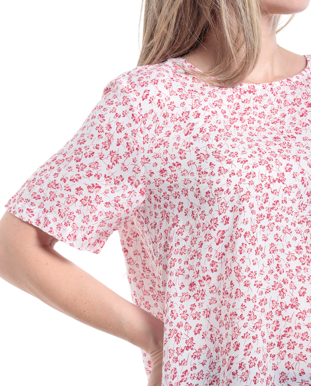 Blusa de Mujer con estampado Floral manga corta