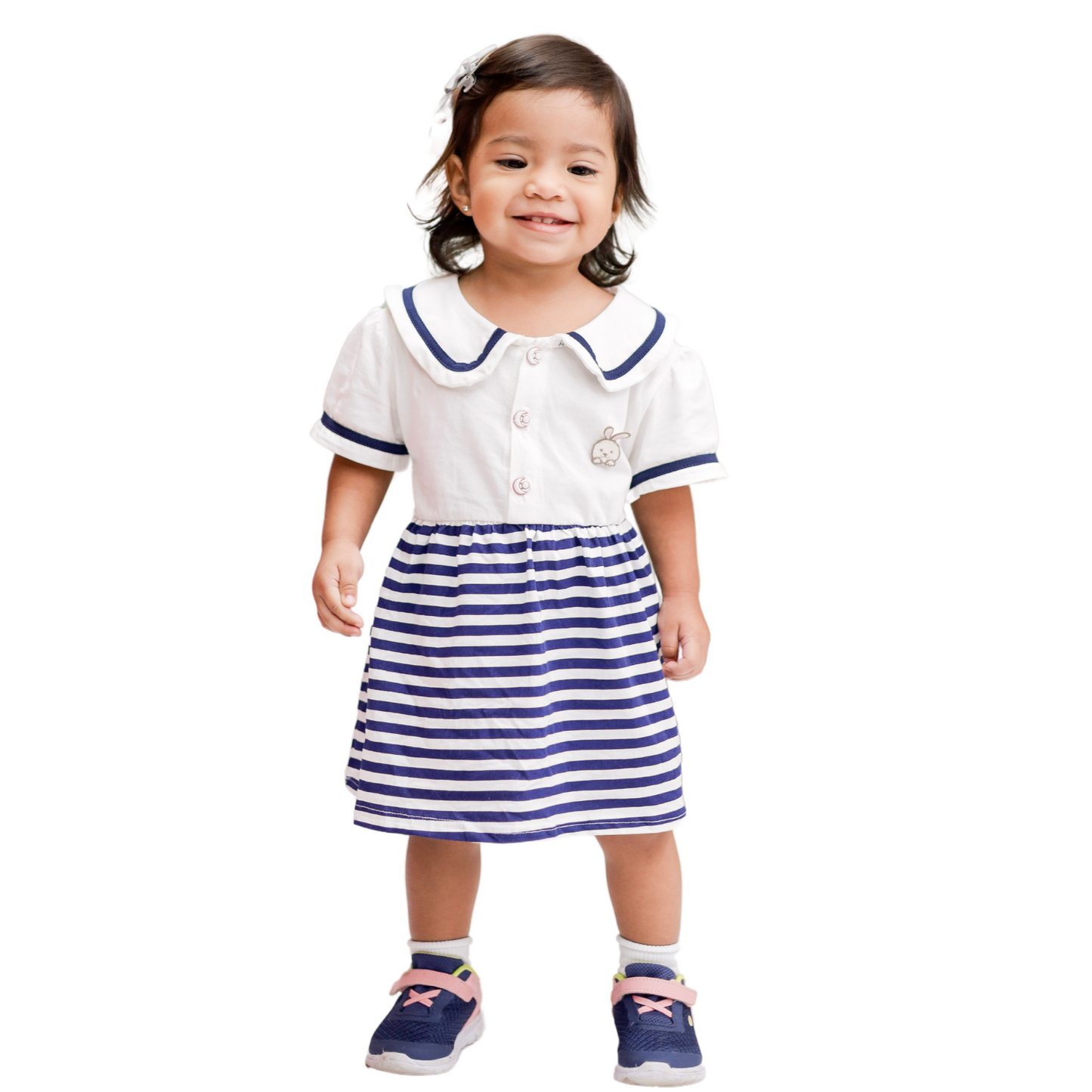 Vestido de rayas para niña