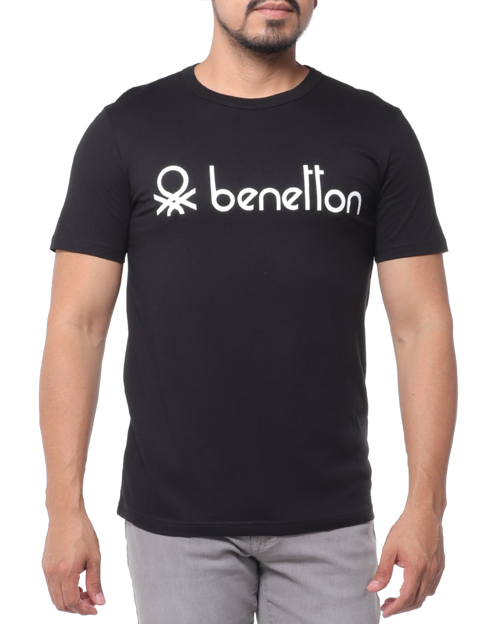 T-shirt para hombre con letras de Benetton