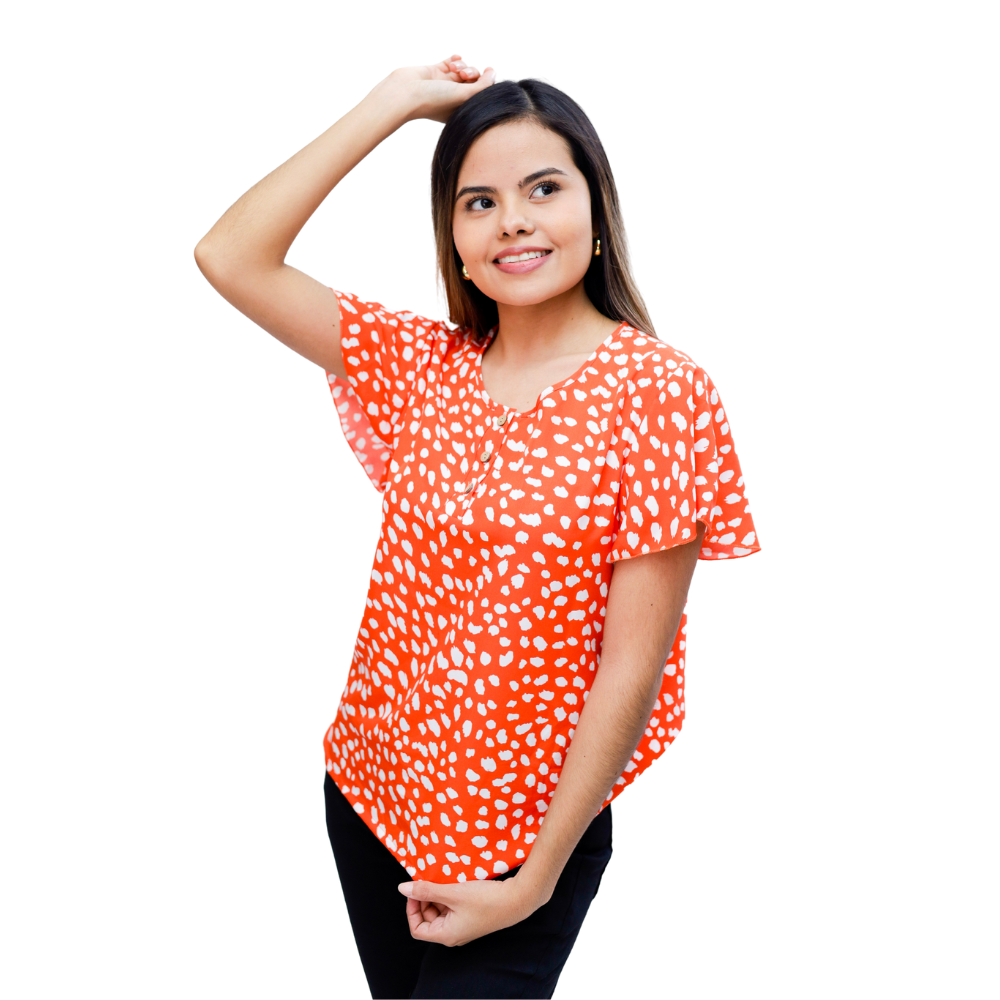BLUSA ESTAMPADA MANGA CORTA DAMA