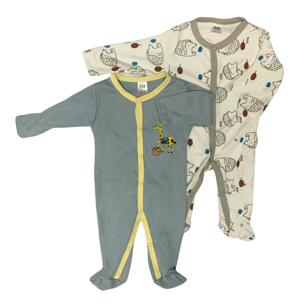 Two pack de pijama de mameluco Jirafa