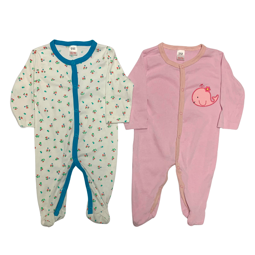 Two pack de pijama de mameluco de flores