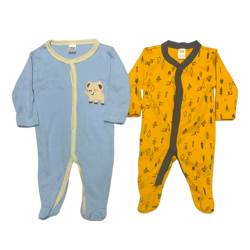 Two pack de pijama de mameluco elefante