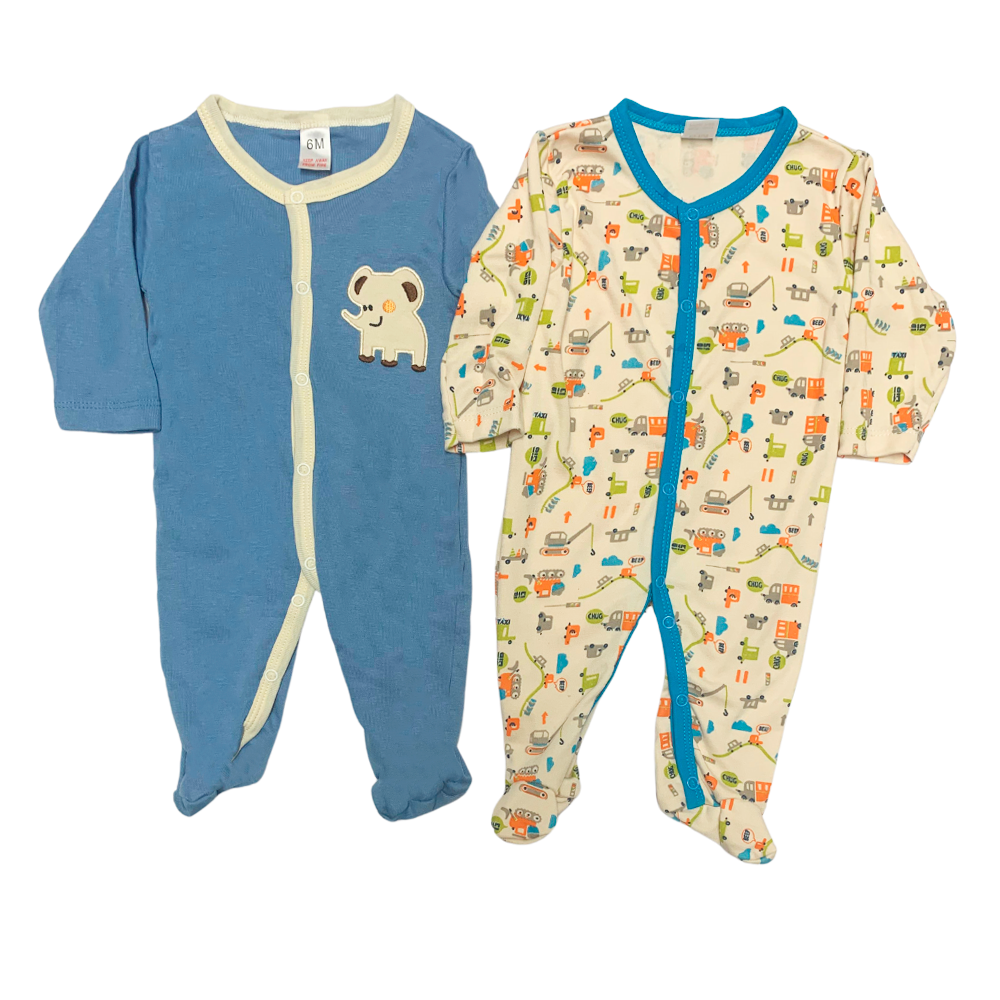 Two pack de pijama de mameluco construcción
