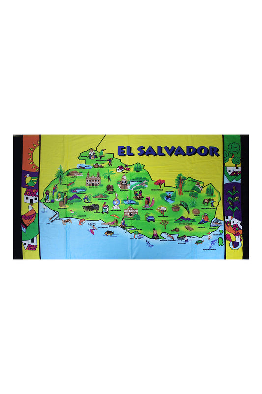 Toalla Mapa de El Salvador 38x68"
