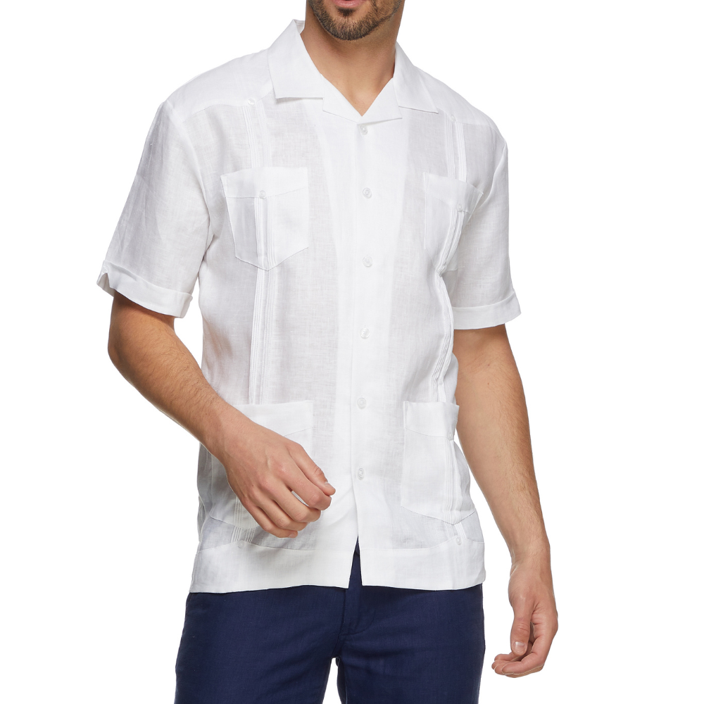 Guayabera para caballero manga corta