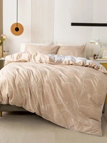 Edredon Beige con lineas Blancas