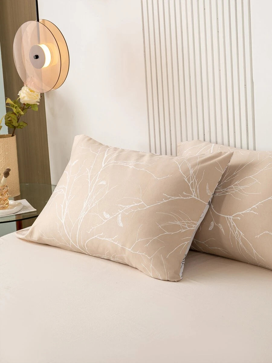 Edredon Beige con lineas Blancas