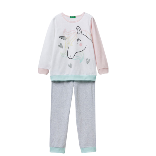 Pijama para niña de unicornio