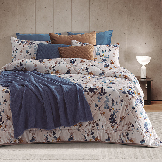 Edredon Estampado de Microfibra con Fundas