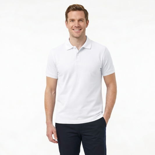 Camisa tipo polo para Caballero Blanco