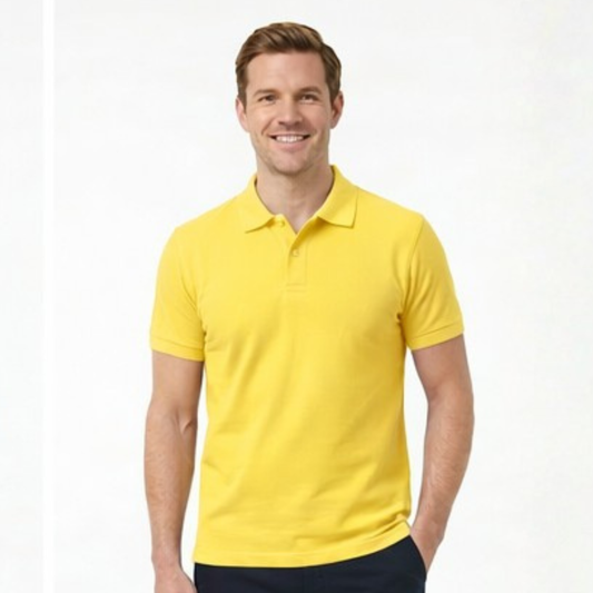 Camisa tipo polo para Caballero Amarillo