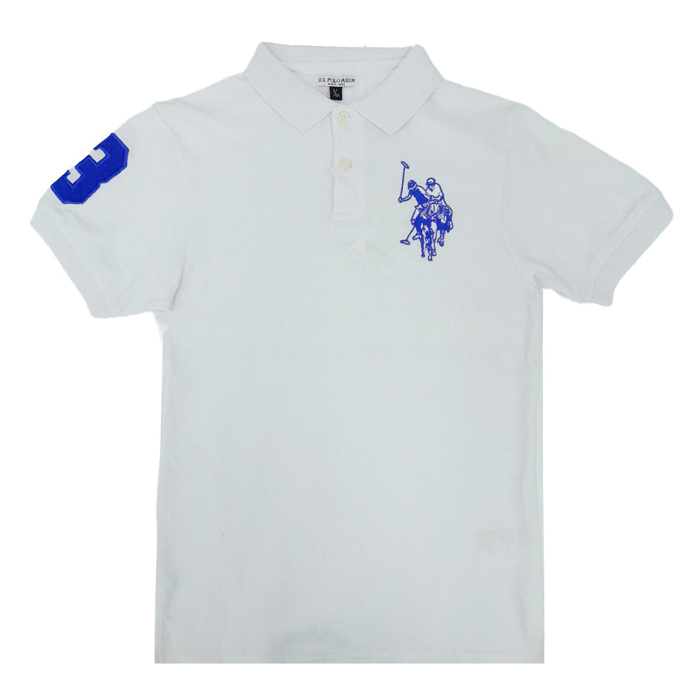 Camisa polo con logo mediano varios colores