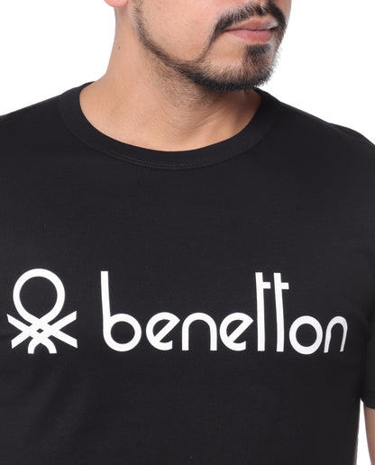 T-shirt para hombre con letras de Benetton