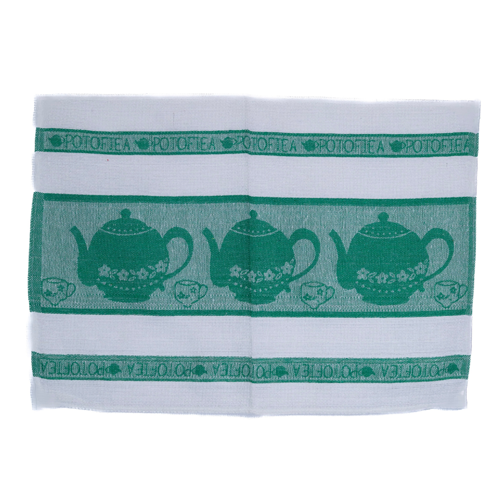 TOALLA DE COCINA ESTAMPADA VERDE 57X48CM