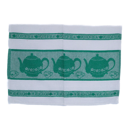 TOALLA DE COCINA ESTAMPADA VERDE 57X48CM