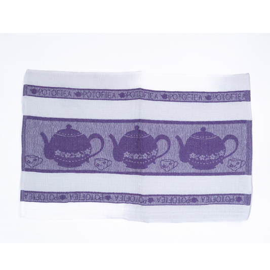 TOALLA DE COCINA ESTAMPADA MORADO 57X48CM