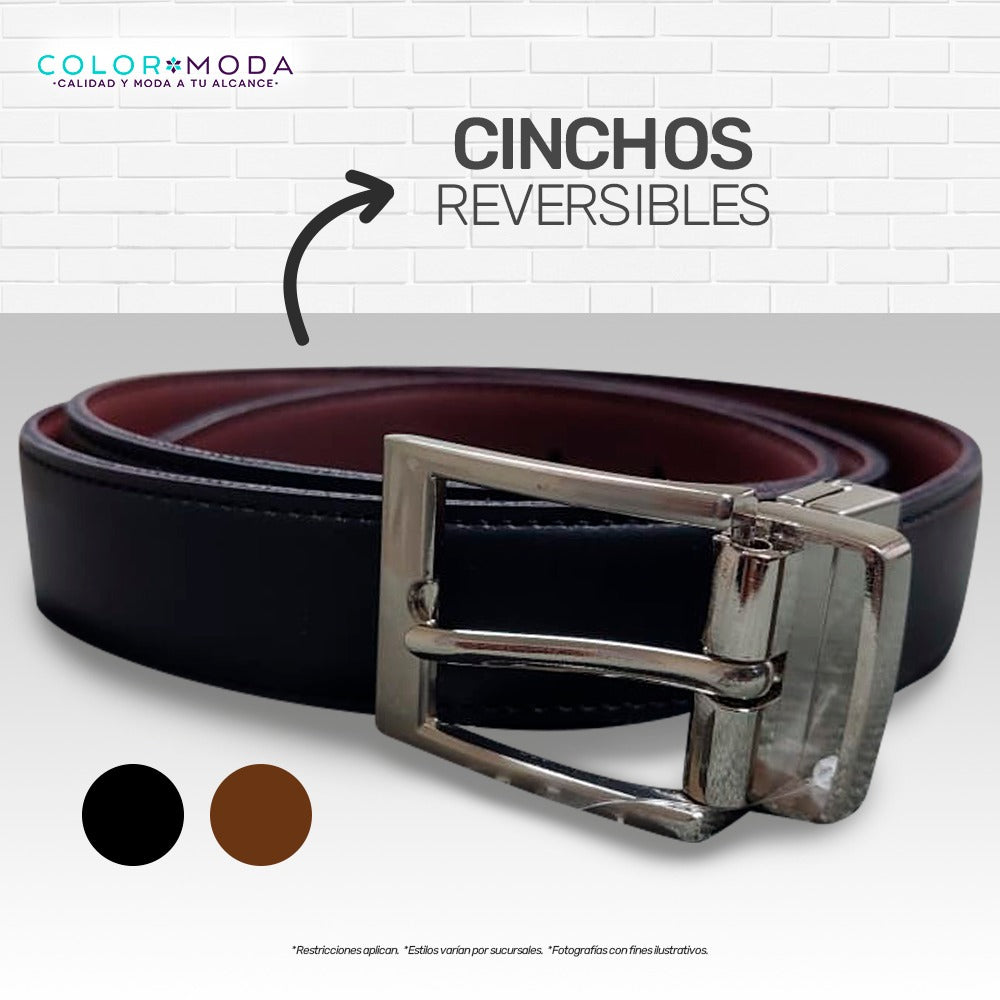 Cincho para caballero reversible